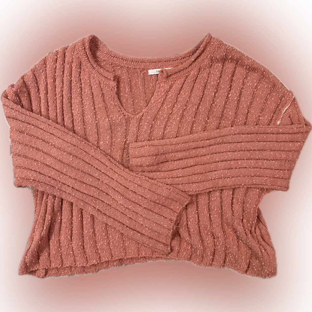 Timing V neck sweater crop top, size S